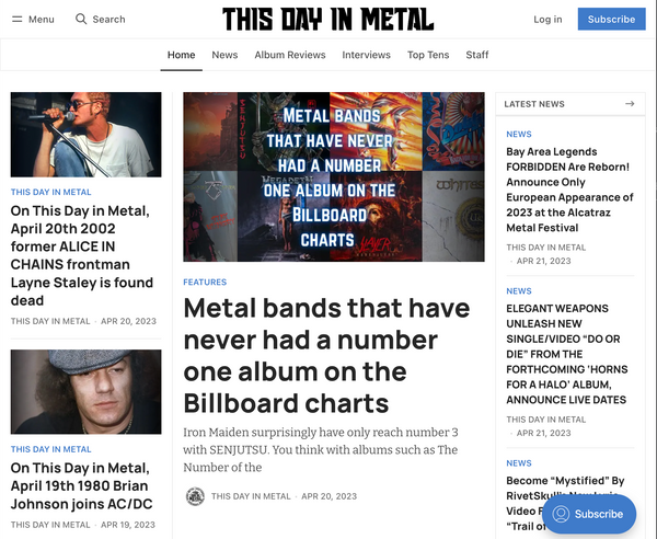 This Day In Metal